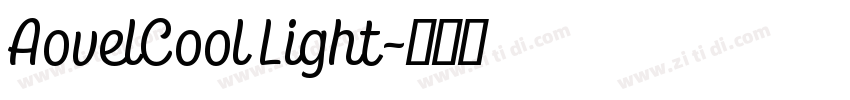 AovelCool Light字体转换